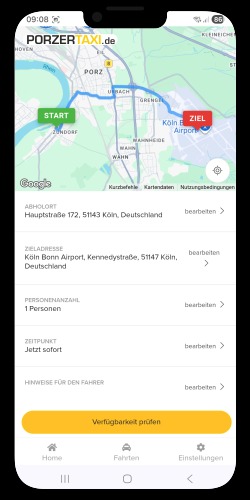 Porzer Taxi & Minicar Kunden-App QR-Code